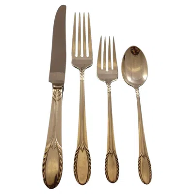 Pre-owned International Silver Trousseau By International Sterling Silver Flatware Set 8 Service 36 Pcs Dinner In Brown