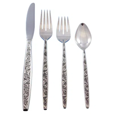 Pre-owned International Silver Valencia By International Sterling Silver Flatware Set For 12 Service 48 Pieces