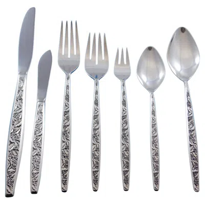 Pre-owned International Silver Valencia By International Sterling Silver Flatware Set For 12 Service 90 Pieces
