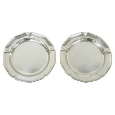 Pre-owned International Silver Vintage  Co 221 Modern Silver Plated 12" Platter Dish - Pair