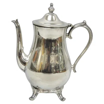 Pre-owned International Silver Vintage  Co Silver Plated Victorian Teapot Coffee Pot