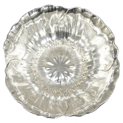 Pre-owned International Silver Vintage Wilcox  5635 Silver Plate Sunflower Tulip Fruit Bowl