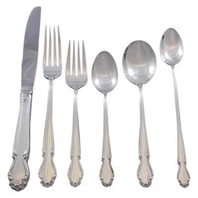 Pre-owned International Silver Wedding Bells By International Sterling Silver Flatware Set 12 Service 78 Pcs