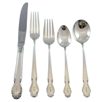 Pre-owned International Silver Wedding Bells By International Sterling Silver Flatware Set Service 61 Pc S Mono
