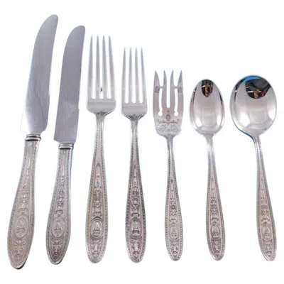 Pre-owned International Silver Wedgwood By International Sterling Silver Flatware Service Dinner & Lunch 86 Pcs
