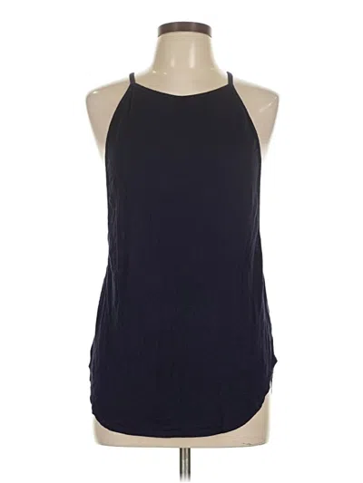 Pre-owned Interval Tank Top Blue Halter Neckline Tops