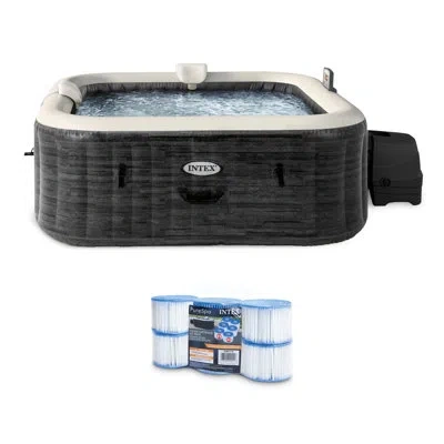 Intex 140 - Jet Square Inflatable Hot Tub In Gray