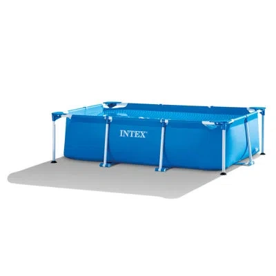Intex 2.13 Ft X 8.5 Ft X 5.3 Ft Steel Frame Set Pool In Blue
