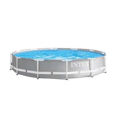Intex 2.5' X 12' Aluminum Frame Set Pool In Gray