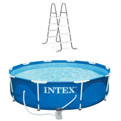 Intex 2.5ft X 10ft Metal Above Ground In Blue
