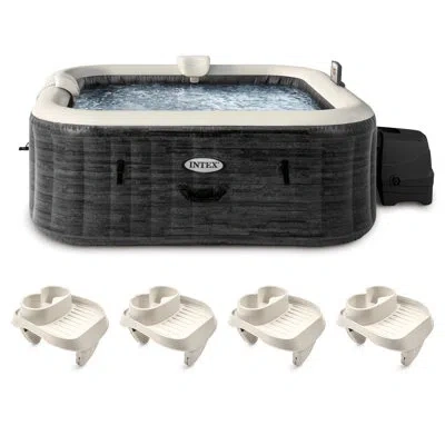 Intex 4 - Person 140 - Jet Inflatable Hot Tub In Gray