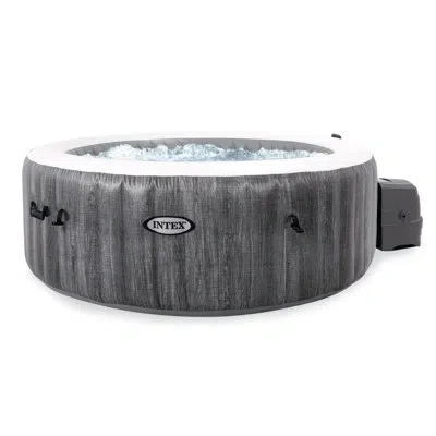 Intex 4 - Person 140 - Jet Round Inflatable Hot Tub In Gray In Gray;gray