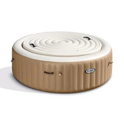 Intex 4 Person Round Purespa Energy Efficient Spa Hot Tub Replacement Cover In Tan
