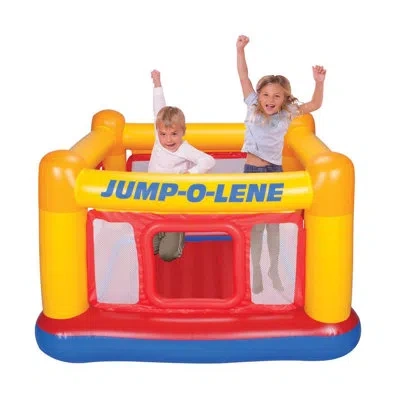 Intex 5.52' X 5.52' Bounce House With Air Blower In Red,yellow