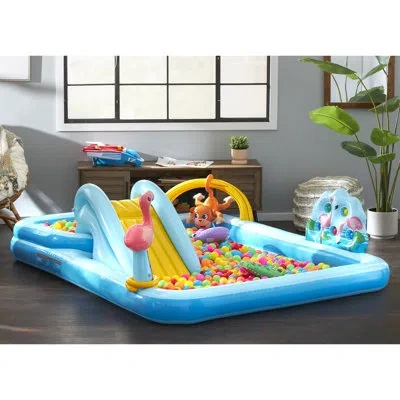 Intex 8' X 6.5' Inflatable Water Slide In Blue,yellow