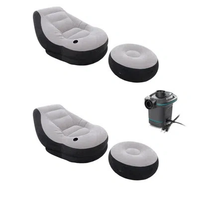 Intex Armless Chaise Lounge In Gray