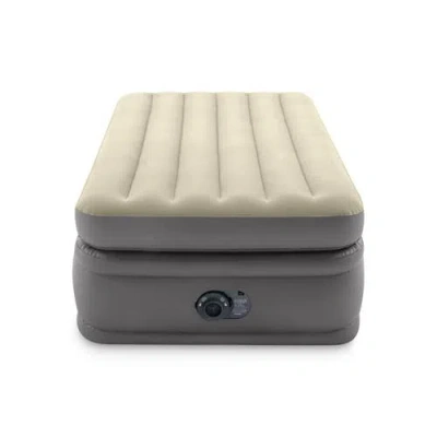 Intex Comfort Elevated Airbed With Fibertech Ip, Twin In Neutral