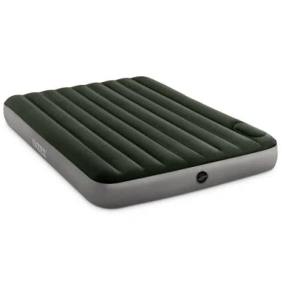 Intex Durabeam Downy Airbed Queen Green, 10" Inflatable Mattress