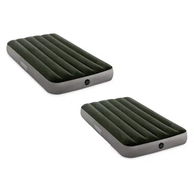 Intex Dura-beam Standard Downy Airbed W/ Built-in Foot Pump, Twin Size In Black