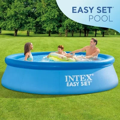 Intex Easy Set Inflatable Kid Swimming Pool Only In Blue