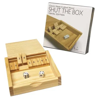 Intex Entertainment Wooden Shut The Box Traditional Board Game