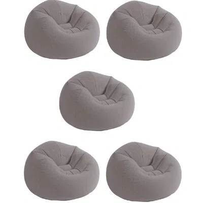 Intex Inflatable Contoured Beanless Bag Lounge Chair, Gray