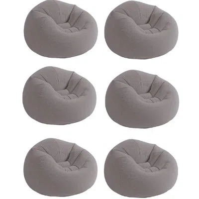 Intex Inflatable Contoured Beanless Bag Lounge Chair, Gray
