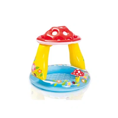 Intex Inflatable Mushroom Water Play Center Kiddie Baby Swimming Pool Ages 1-3 In Blue