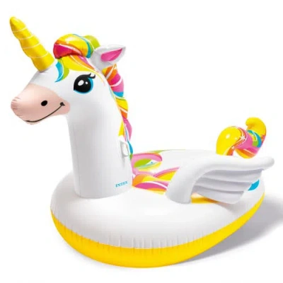 Intex Mega Unicorn 99" X 64" X 57" Inflatable Pool Island Float In Multi
