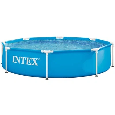 Intex : Metal Frame Pool - 8' X 20" - Above Ground Swimming, Puncture-rust Resistant, Easy T-joint Setup,  In Blue