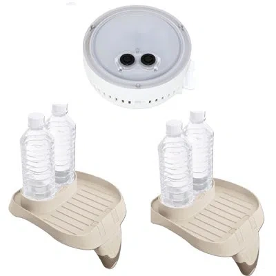 Intex Multi-colored Led Light For A Hot Tub Cup Holder & Tray Accessory (2 Pack) In White