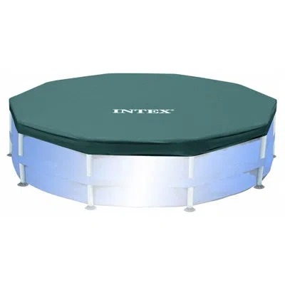 Intex Pool Kit W/  10 X 2.5-ft Pool Set W/ Filter Pump W/  10-ft Pool Cover In Silver