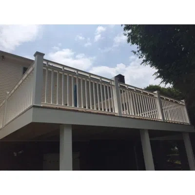 Intex Providence Three Line Level Rail Kit Pvc Porch And Stair Railing In White