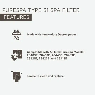 Intex Purespa Plus Inflatable Bubble Jet Hot Tub And Replacement Filters (8 Pack) In Gray;gray