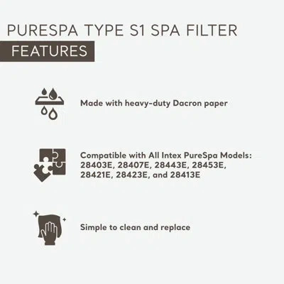 Intex Purespa Plus Inflatable Hot Tub Jet Spa With Filter Cartridges In Gray
