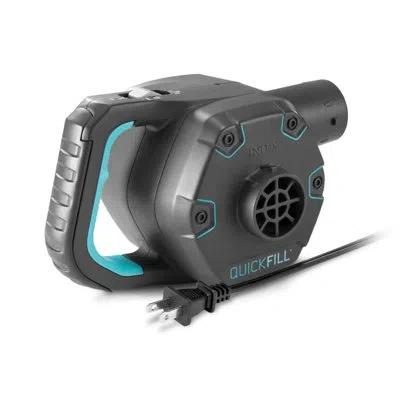Intex Quick Fill 120 Volt Ac Electric 38.9 Cfm Inflatable Float & Air Bed Pump In Black