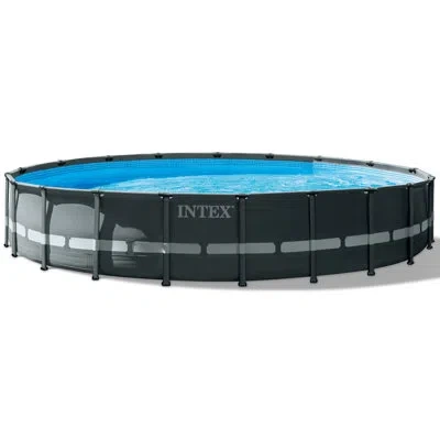 Intex Steel Frame Set Pool In Gray