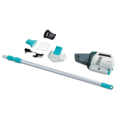 Intex Zr200 Rechargeable Cordless Telescoping Pool Vacuum In Gray