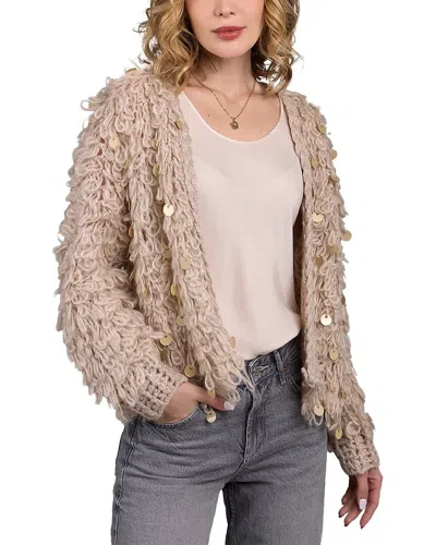 Inthings Shiny Knit Sweater In Neutral