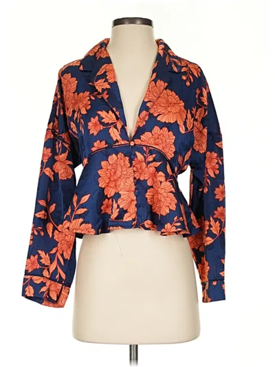 Intimately By Free People 3/4 Sleeve Blouse In Orange