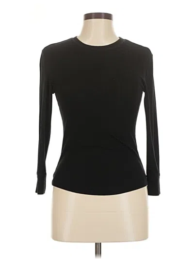 Pre-owned Intimately By Free People 3/4 Sleeve T-shirt In Black