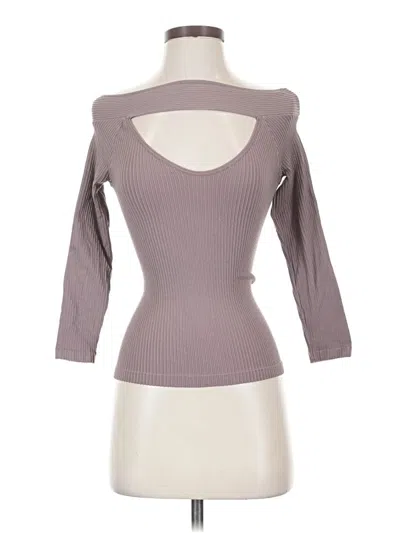 Pre-owned Intimately By Free People 3/4 Sleeve T-shirt In Gray