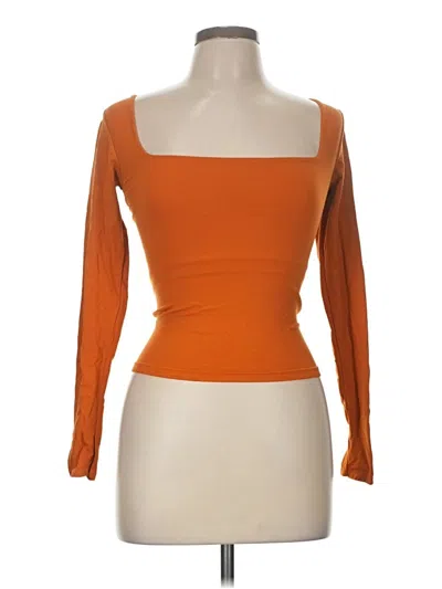 Pre-owned Intimately By Free People 3/4 Sleeve T-shirt In Orange