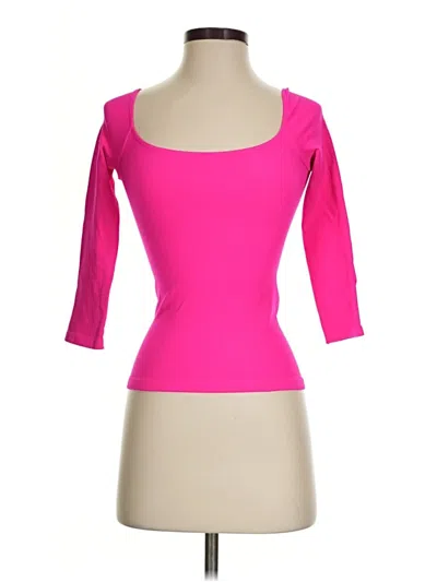 Pre-owned Intimately By Free People 3/4 Sleeve T-shirt In Pink