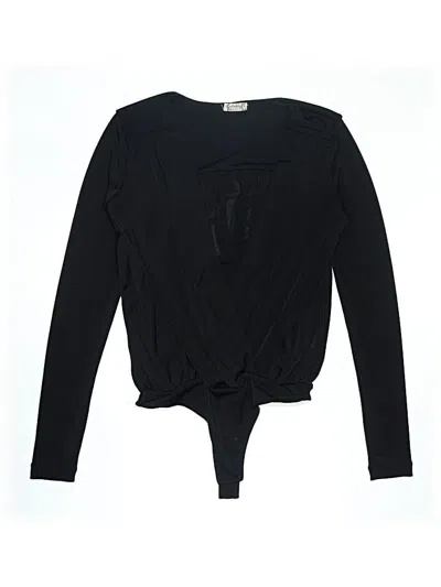 Pre-owned Intimately By Free People Bodysuit In Black