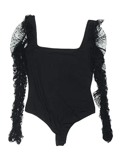 Pre-owned Intimately By Free People Bodysuit In Black