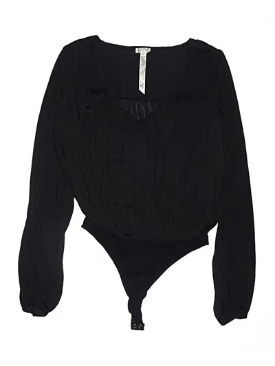 Pre-owned Intimately By Free People Bodysuit In Black