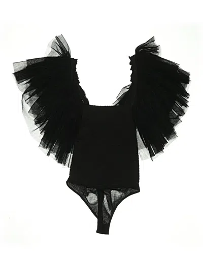 Pre-owned Intimately By Free People Bodysuit In Black