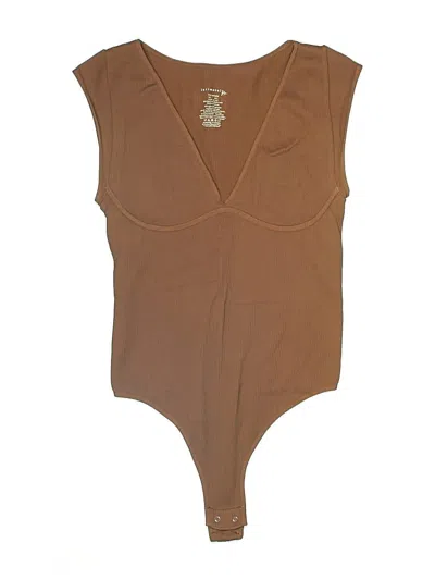 Pre-owned Intimately By Free People Bodysuit In Brown