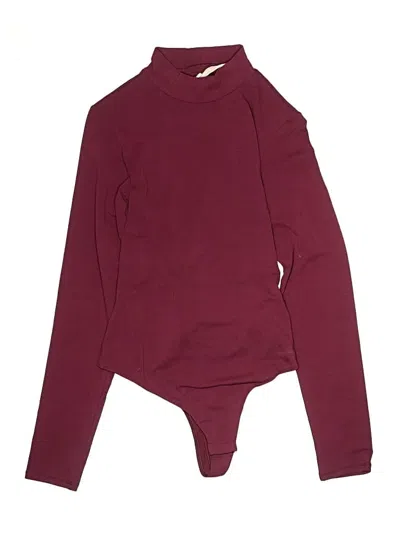 Pre-owned Intimately By Free People Bodysuit In Burgundy
